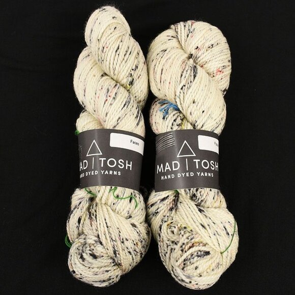 MadelineTosh Farm Twist DK Weight Yarn 2 Skeins SW Merino Wool Color Faces